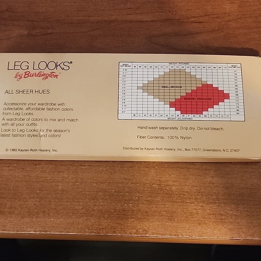 Vtg Leg Looks Pantyhose 1982 Royal blue Hosiery Sandlefoot All Sheer Sandlefoot - Picture 2 of 4